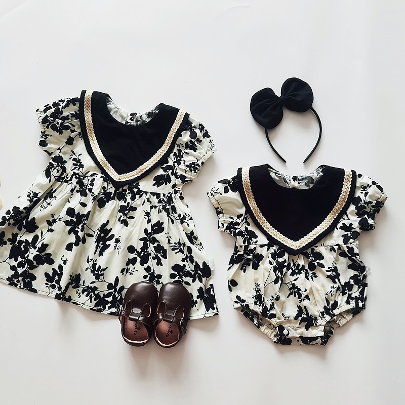 Đầm Tay Ngắn Chất Liệu Cotton Thời Trang Hàn Quốc 2022 Dành Cho Bé Gái