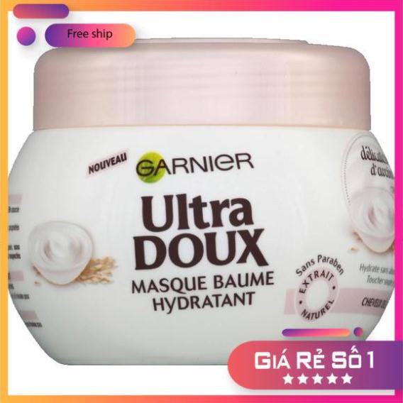 Kem ủ tóc Garnier Ultra Doux 300ml Pháp ⚜️Hàng Authentic⚜️