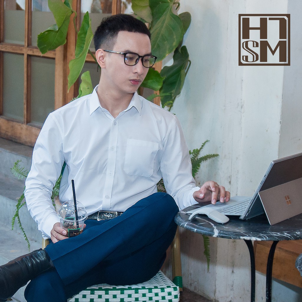 Áo sơ mi nam dài tay HTSM MAGNOR Medium fit vải kate oxford | BigBuy360 - bigbuy360.vn