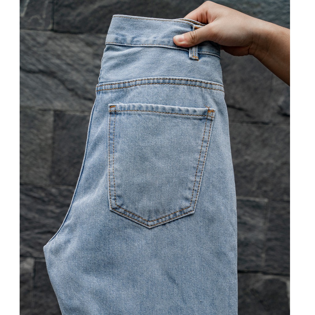 Quần jeans ống rộng bagy nam nữ ống rộng , không phai màu hottrend 2021 TR03 | BigBuy360 - bigbuy360.vn