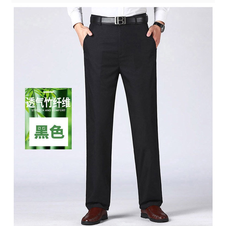 Quần tây ống đứng lưng cao thời trang cho nam trung niên 12