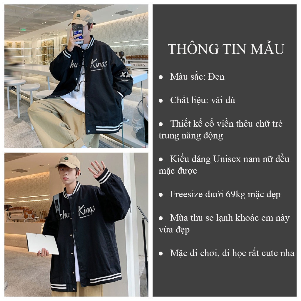 Áo khoác SCHU.KING Áo khoác bomber dù Unisex cá tính hot trend - GEN_ZOO