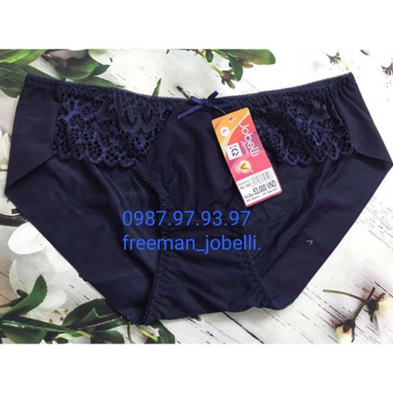 Quần xì Jobelli 1267,hình thật +video, quần lót nữ lưới lụa dập gân phối ren