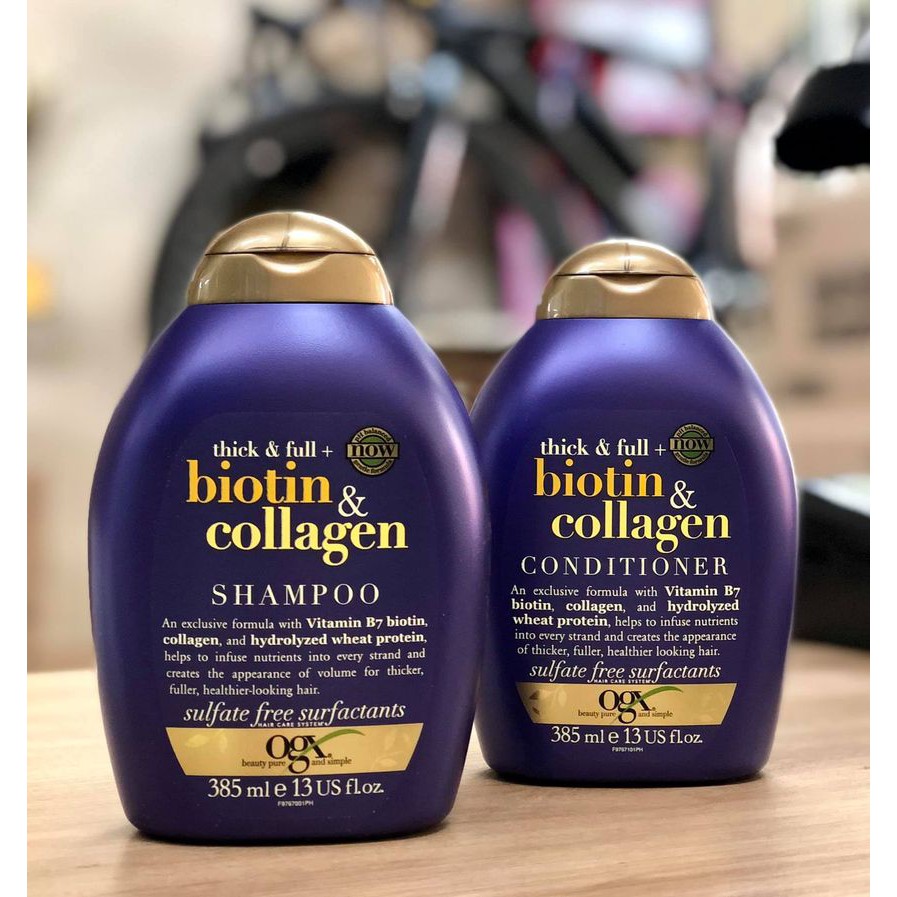 Cặp dầu gội xả Biotin màu Tím kích thích mọc tóc 385ml- Hàng Anh