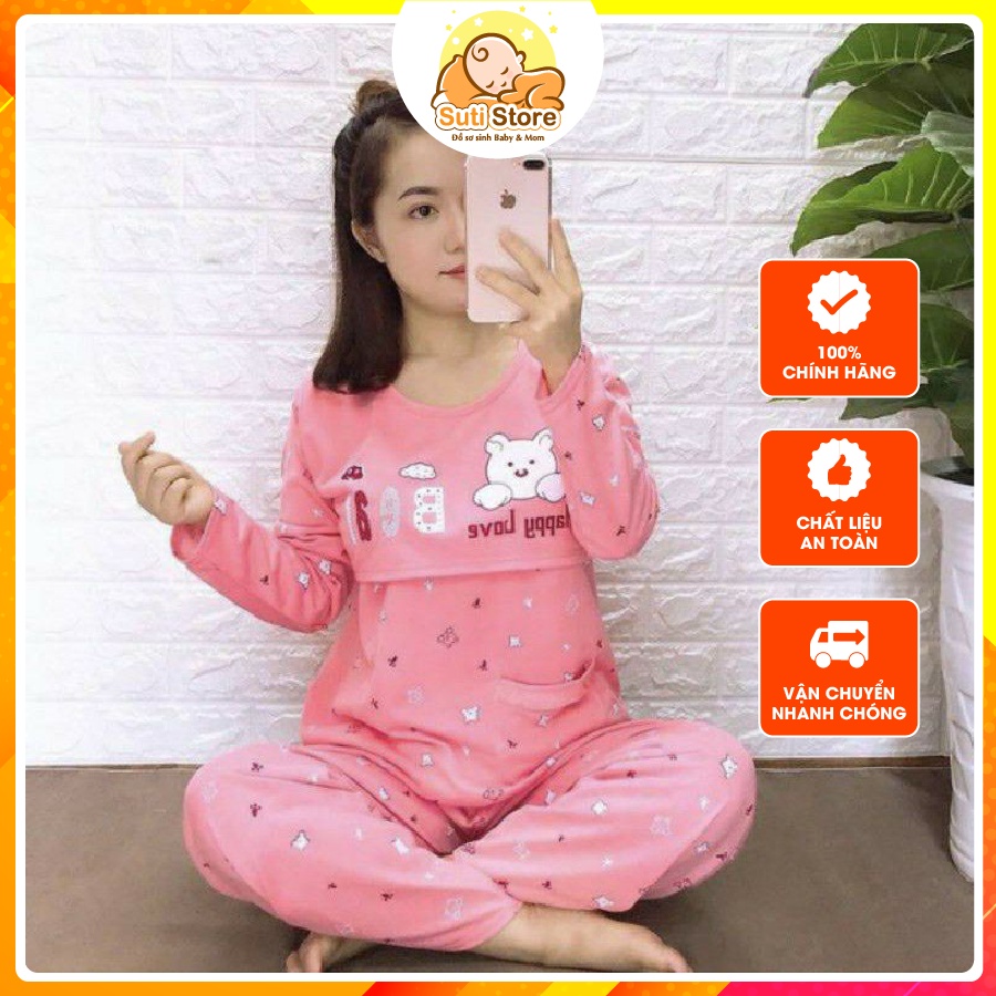 Bộ đồ bầu và sau sinh vạch ti cotton cho mẹ