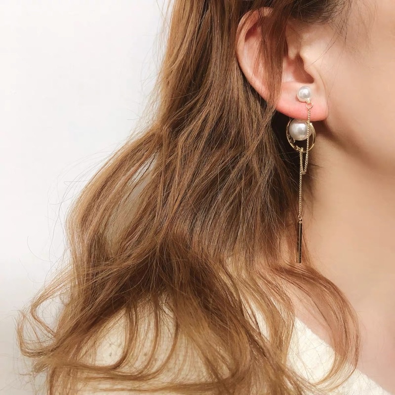 Khuyên tai đính hạt phong cách Hàn - Maben