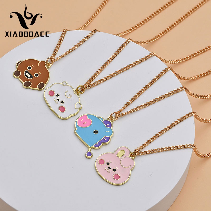 XiaoboACC Dây Chuyền Có Mặt Dây Hình Biểu Tượng Hoạt Hình Của Thần Tượng Kpop 50cm
