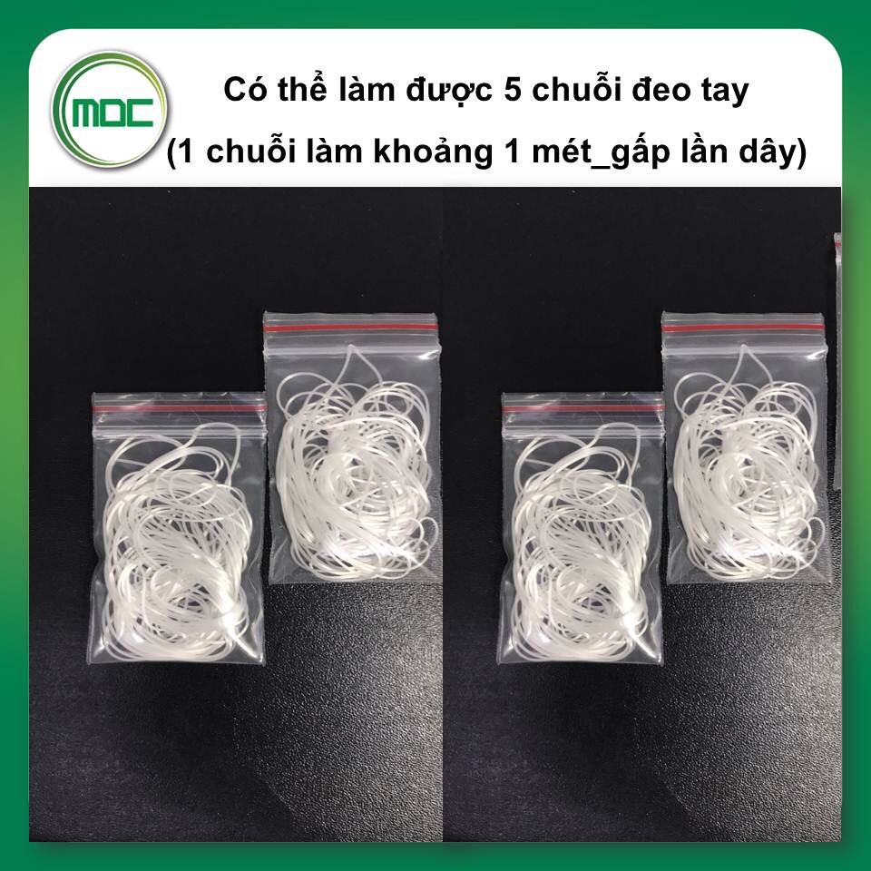 Mộc - Combo siêu rẻ 10 mét dây chỉ tơ chỉ chun xâu hạt đá xỏ hạt đá phong thủy màu trắng màu đen