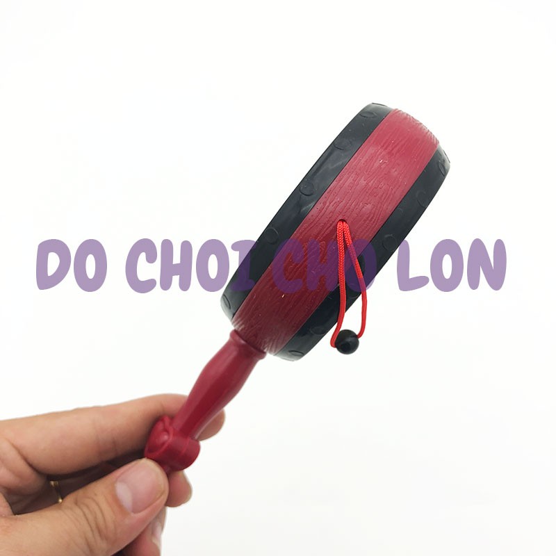 Đồ chơi trống lắc cầm tay họa tiết dân gian bằng nhựa 9922A
