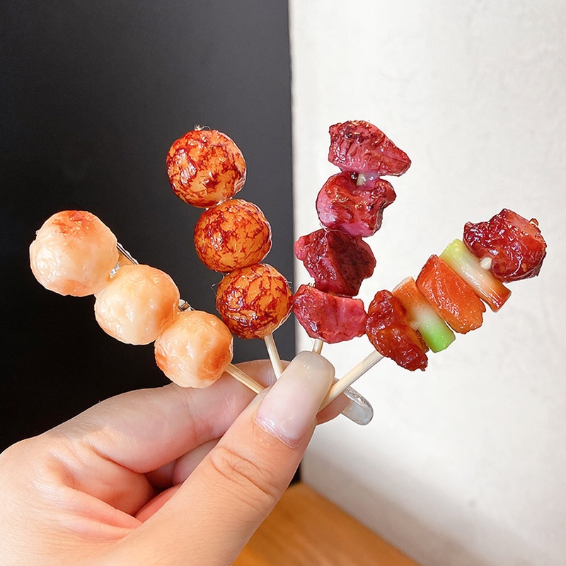 Kẹp tóc hình thức ăn dễ thương phong cách Hàn Quốc