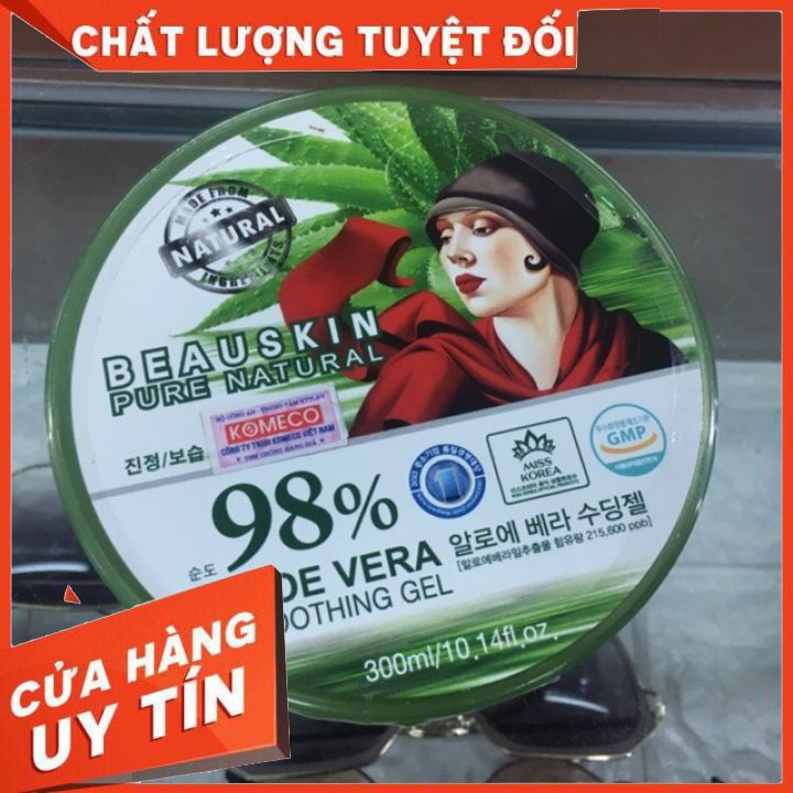 [Hàng chính hãng] Gel dưỡng da Nha Đam đa năng Beauskin 98% Aloe Vera gel 300ml - giúp cung cấp nước tăng cường độ ẩm