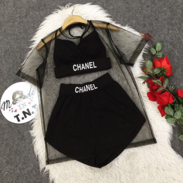 Bộ Đồ Bikini Đi Biển 3 Mảnh Kèm Áo Lưới | BigBuy360 - bigbuy360.vn