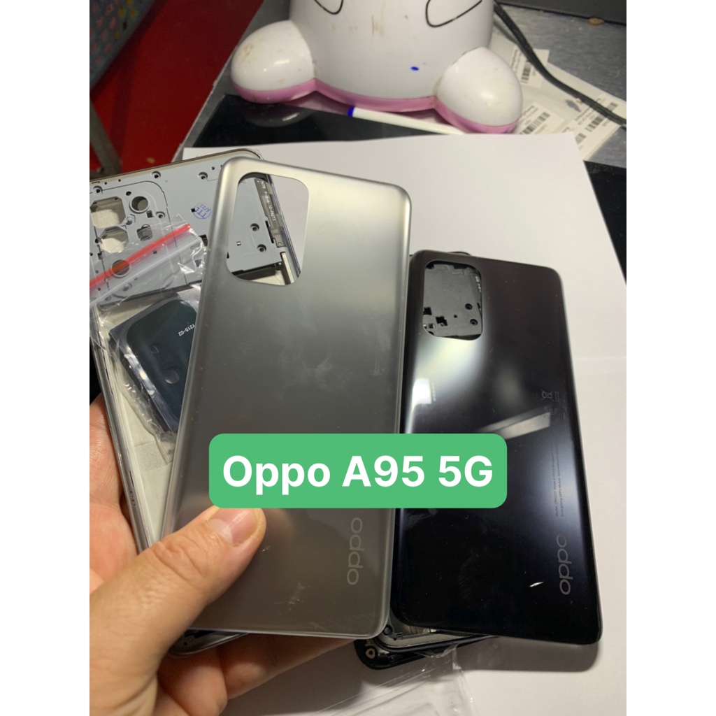 Bộ vỏ oppo A95 - 5G gồm xương, lưng, viền, kính cam, phím bấm