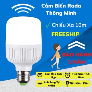 Bóng đèn led cảm ứng trụ tròn siêu sáng ánh sáng trắng cao cấp đèn led chiko