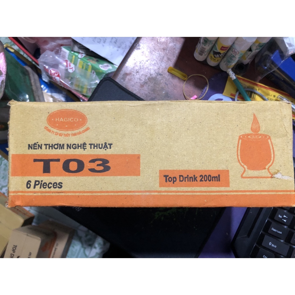 Hộp 6 Cốc Nến Thuỷ Tinh T03