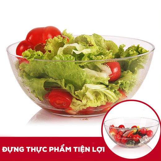 Bát nhựa tròn trong suốt nhựa Việt Nhật (MS:6831-2)-Tô cơm, bát đựng canh, đựng thực phẩm an toàn tiện lợi Br01455