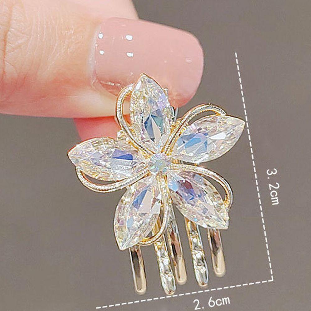 Kẹp Tóc Móng Vuốt Mini Hình Cá Mập Đính Hoa Đơn Giản Sang Trọng WMES15H Làm Quà Tặng Cho Bạn Gái