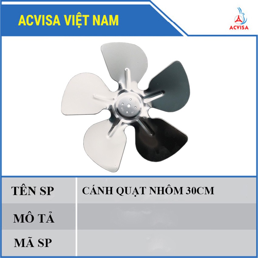 Cánh Quạt Nhôm 5 cánh đường kính 20Cm; 25Cm; 30Cm - 200 mm 250 mm 300 mm