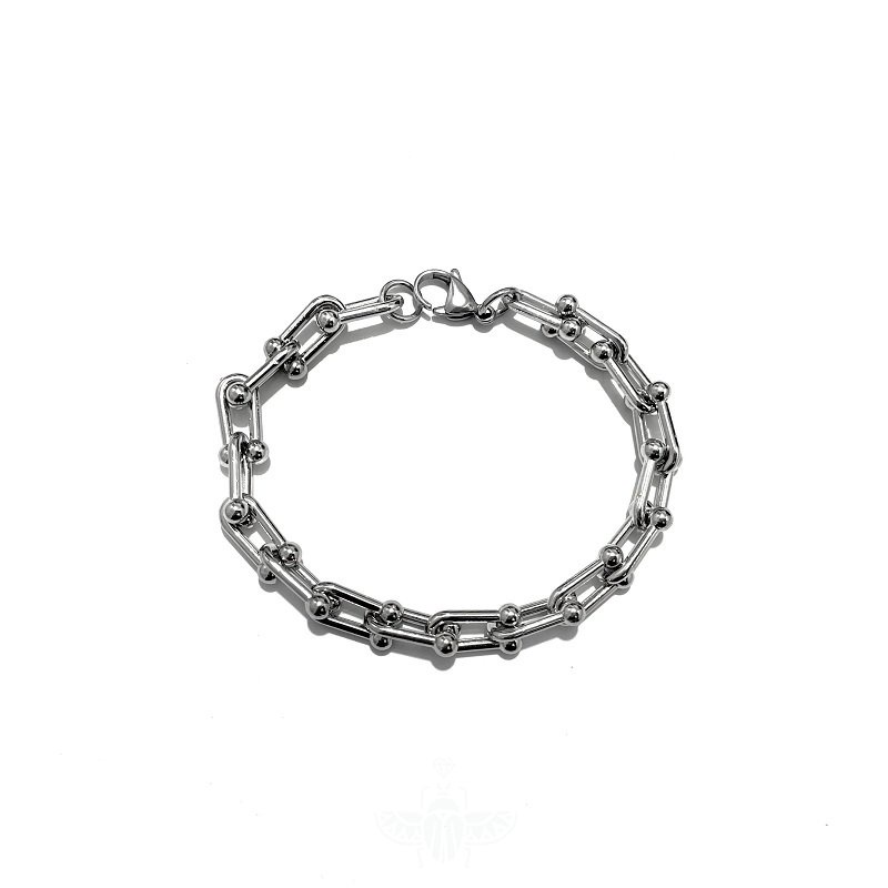 Vòng Tay Thép Titan Không Phai Phong Cách hip hop Cá Tính Cho Nam