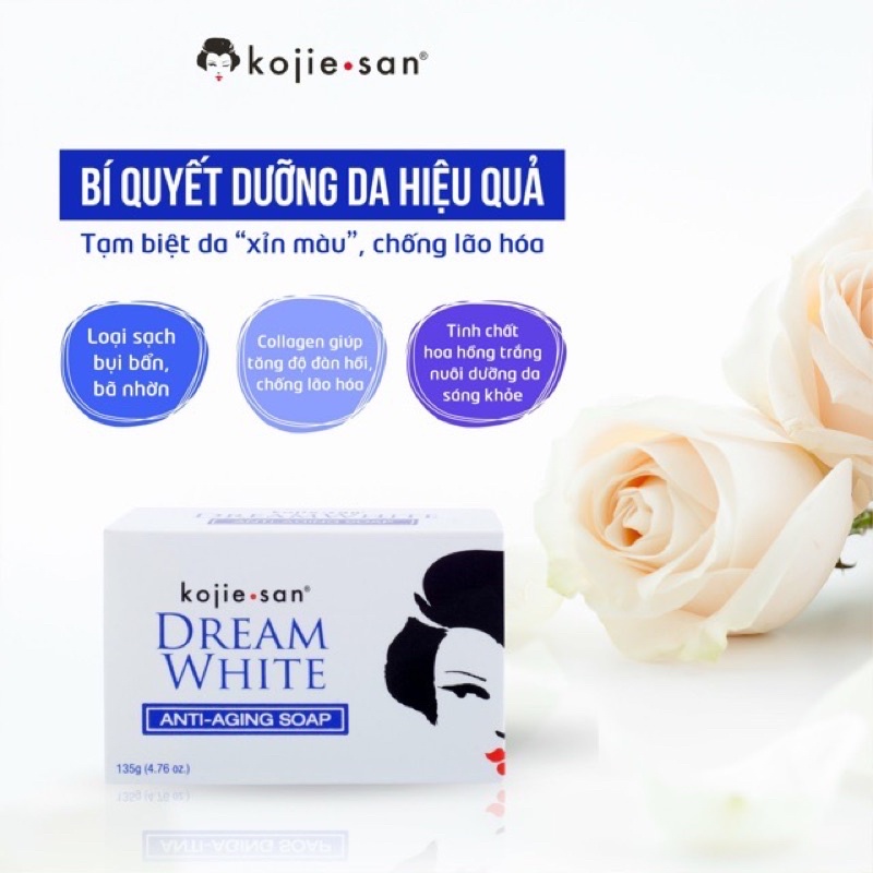 ✅  KojieSan Dream White 135g Xà bông tắm dưỡng trắng da