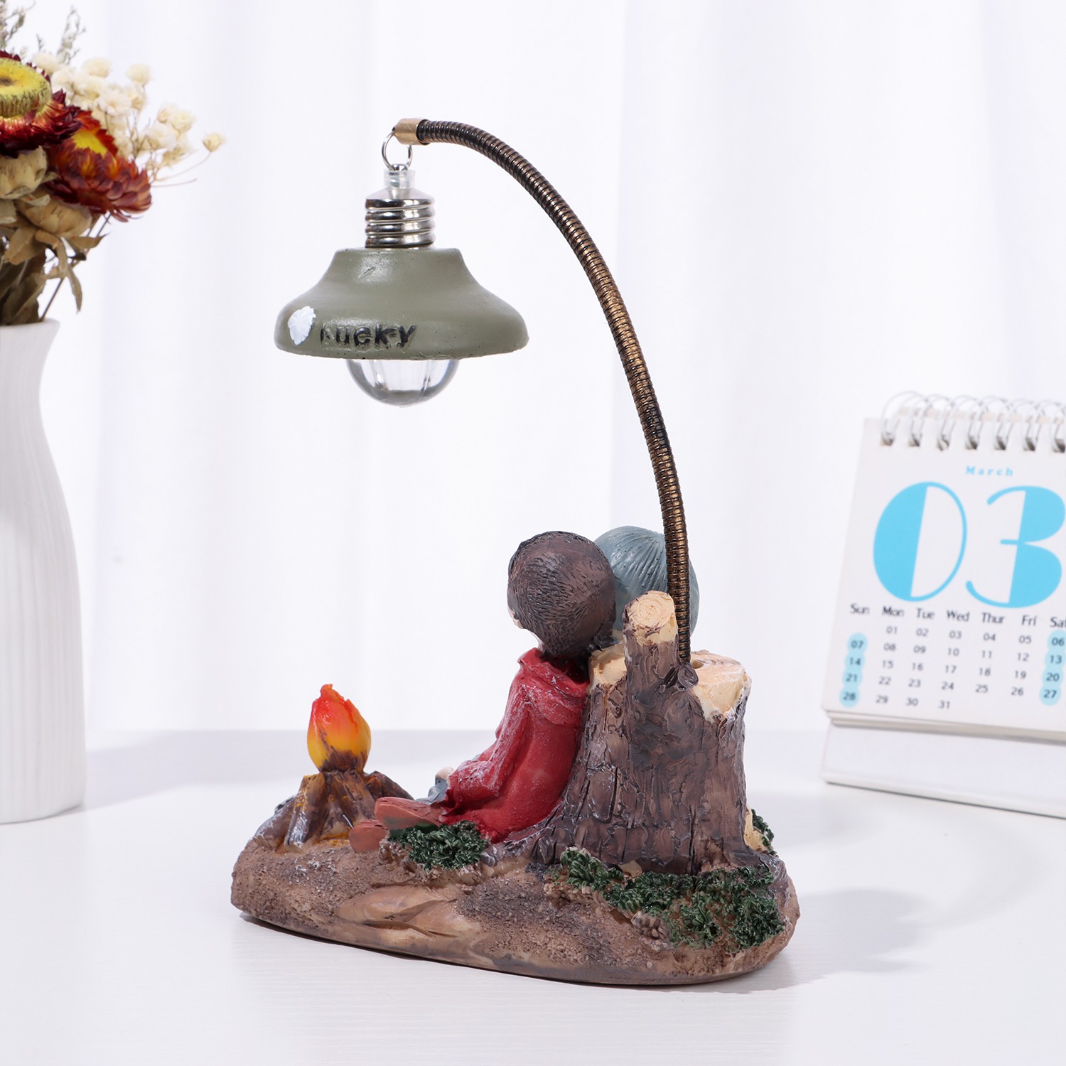 ☆YOLA☆ Mini Gifts Lamp Anniversary Day For Birthday Decorations Resin Couple Valentines Her Best Crafts Wedding