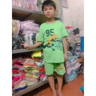 Bộ quần áo cotton size đại cho bé trai size 20-30kg