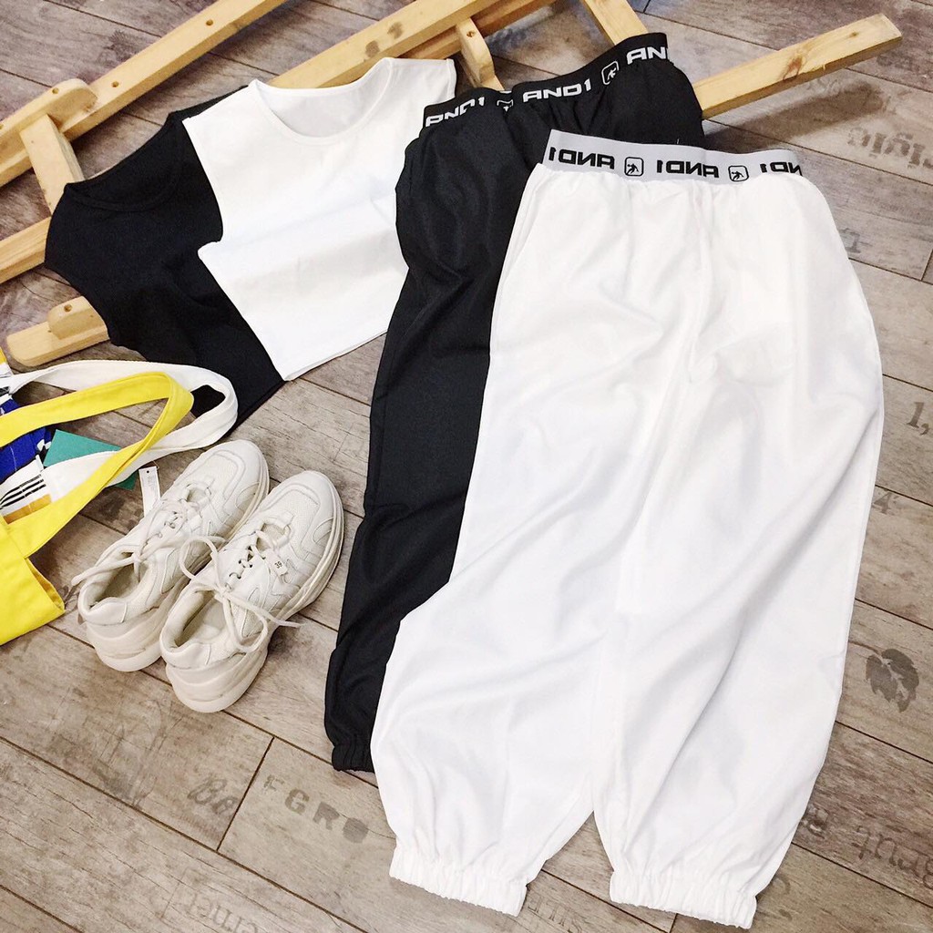 (Hình thật dưới nền) Set quần thể thao bomber + áo croptop cá tính - S74