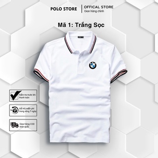 | LOGO THÊU | Áo thun Polo BMW Thêu Cao Cấp - Polo có cổ Thêu Logo Hãng Xe Ô tô nhiều màu Sang trọng, Lịch lãm