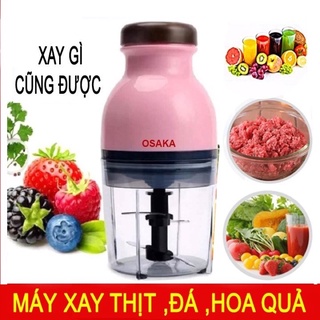 Mua Máy xay thực phẩm rau củ quả Osaka màu hồng nắp bằng công suất cao - Máy xay thịt cháo ăn dặm cho bé đa năng tiện lợi