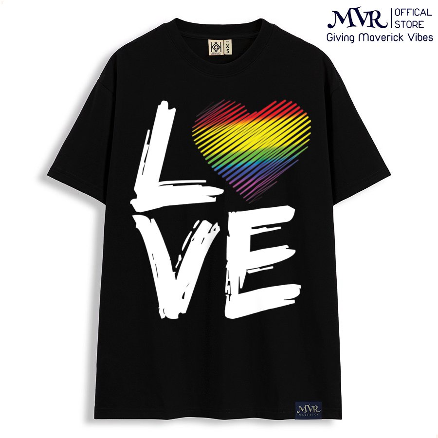 Áo thun chữ Love 7 màu quà ngày Valentine tình Yêu Cặp Đôi Couple ủng hộ LGBT phông Cotton In hình KK6001