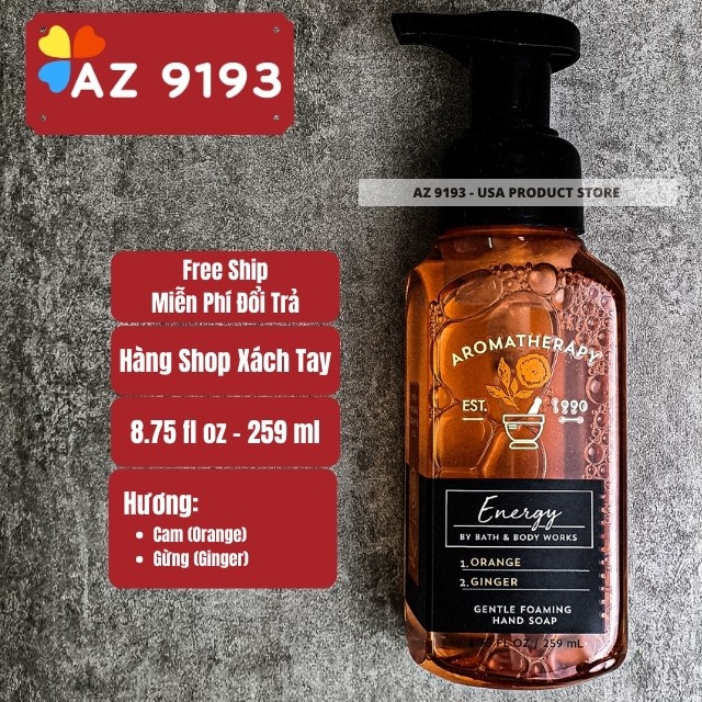 [Mua Tại Mỹ] Nước Rửa Tay Bath and Body Works 259 ml Dạng Bọt (Foaming) - AZ 9193 Nước rửa tay bọt, Nước rửa tay bbw