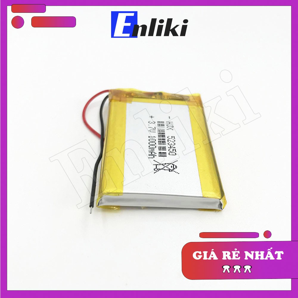 [Mã ELFLASH5 giảm 20K đơn 50K] Pin Lipo Polymer 1000mAh 5.2x34x50mm 3.7V (Có Mạch Bảo Vệ)