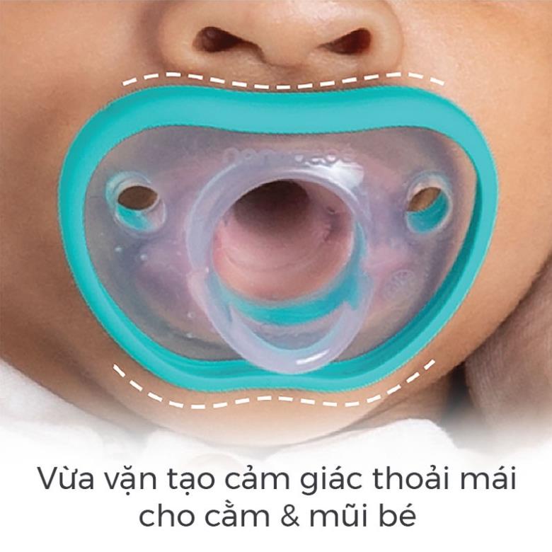Set 2 Núm ti giả Nanobebe silicon không chưa BPA an toàn cho bé phát triển răng miệng - Bahachiha
