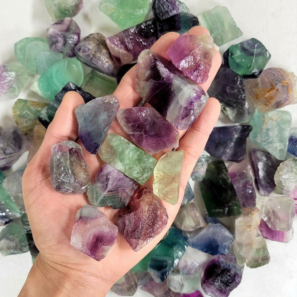 Đá Fluorite Tự Nhiên Màu Cầu Vồng Dùng Trang Trí Nhà Cửa