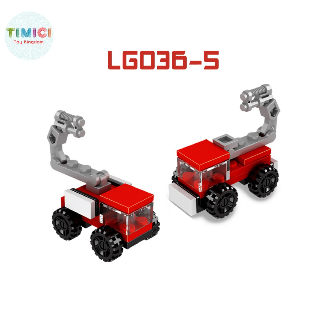 [LG036] Xe ô tô đồ chơi cứu hỏa xếp hình "10 IN 1" cho bé