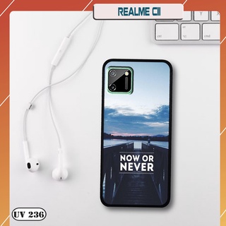 Ốp lưng nhám in hình 3d realme c11