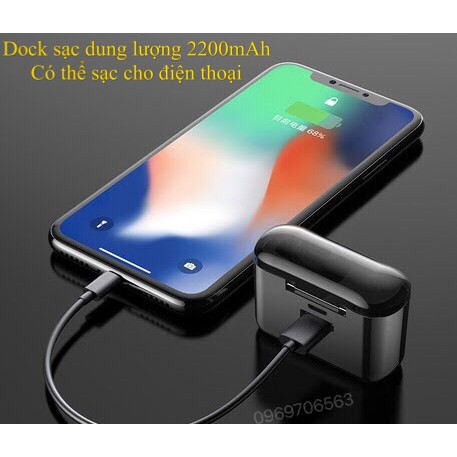 Tai Nghe Bluetooth Không Dây Mini Pin Trâu T1 PRO BASS Kèm Dock Sạc Có thể Sạc Cho Điện Thoại | BigBuy360 - bigbuy360.vn
