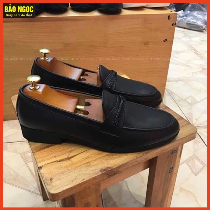 Giày lười nam da bò tấm băng dệp thời trang 🎁 Bảo hành nổ da 12 tháng🎁 Đế cao su đúc ✅ Mã K28