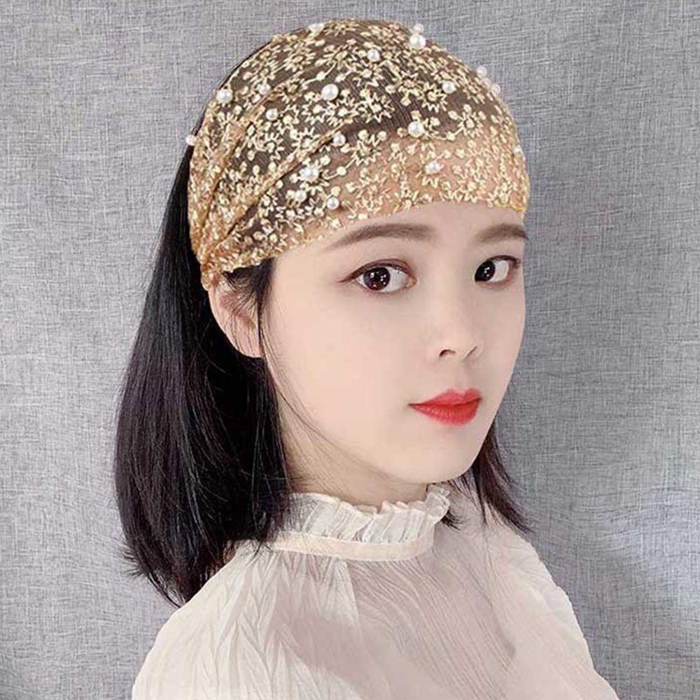 DARON Băng Đô Cài Tóc Rửa Mặt / Trang Điểm Họa Tiết Hoa Phong Cách Vintage Hàn Quốc