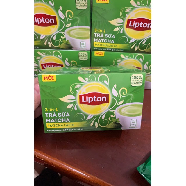 [ Free Ship ] Trà Sữa Matcha Lipton 3 In 1 Hộp 136g