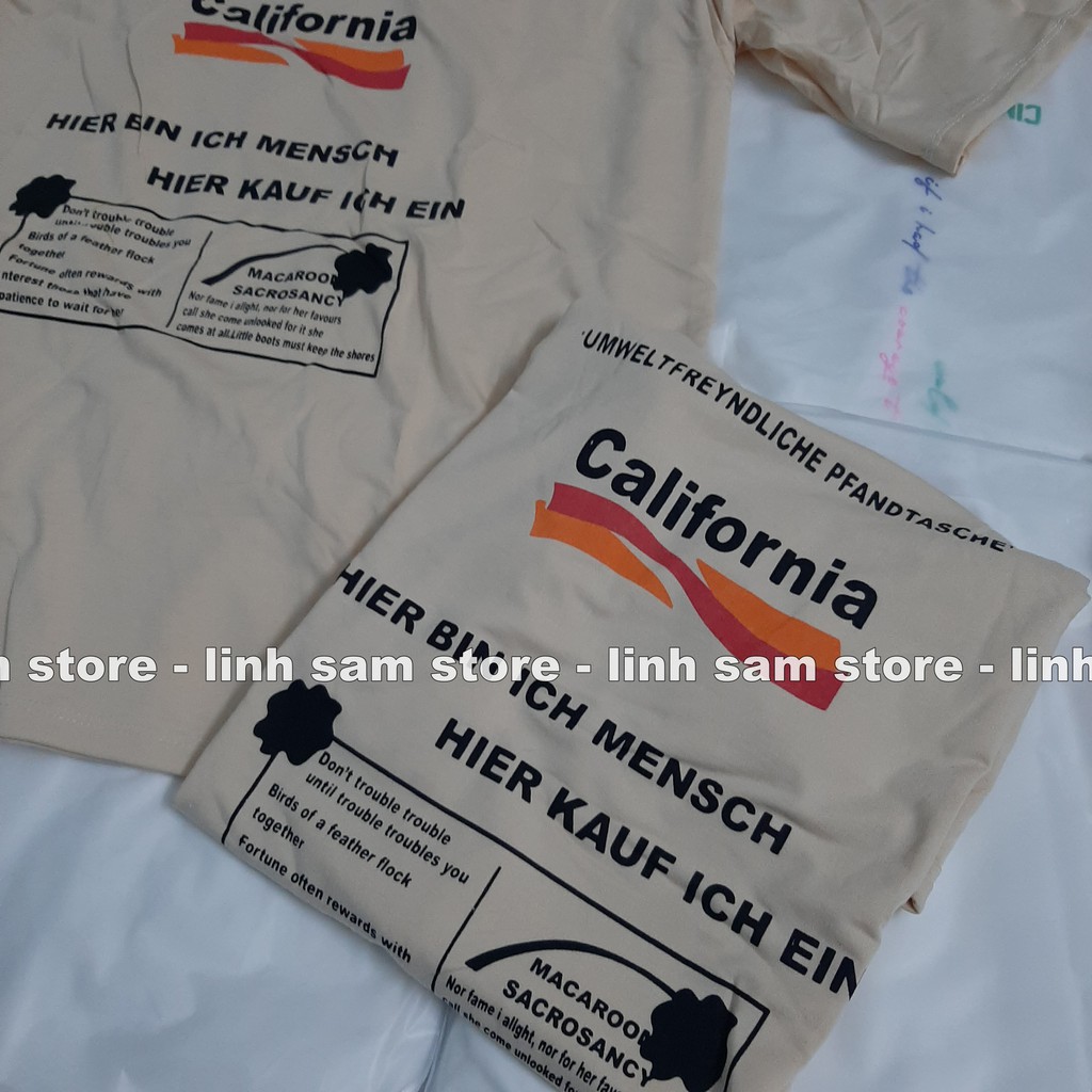 Áo thun nữ tay lỡ SAM CLO freesize phông form rộng dáng Unisex, mặc cặp, nhóm, lớp in chữ CALIFORNIA đỏ đô | BigBuy360 - bigbuy360.vn