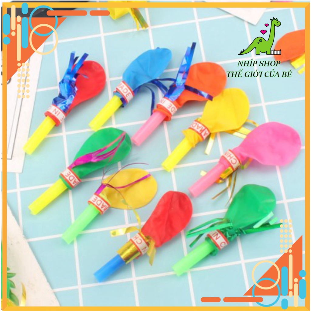 Còi Thổi Bóng Bay Cho Bé Vui Nhộn