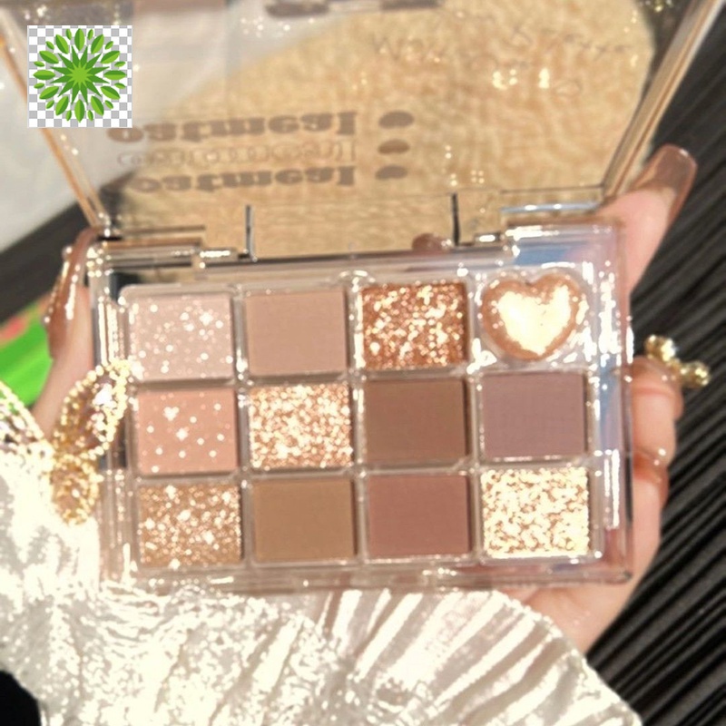 Bảng Phấn Mắt 12 Màu Lì Và Ánh Nhũ Mềm Mại Lâu Trôi Chống Thấm Nước Làm Sáng Màu Da CR1