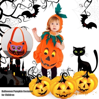 Trang Phục Hóa Trang Halloween Hình Bí Ngô Không Tay Cho Bé Trai Và Bé Gái