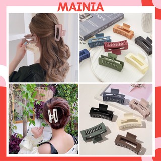 [Sẵn Hàng] Kẹp Tóc Càng Cua Nhựa Hình Chữ Nhật Phong Cách Hàn Quốc Nhiều Màu Mainia Shop