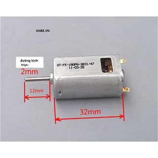 Động cơ 180 mini 3.7V - 7V tốc độ cao mã 180PH 4800RPM (có hàn sẵn dây)