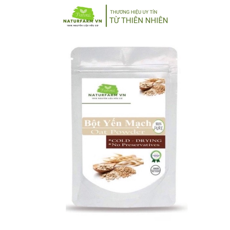 100gr Bột yến mạch nguyên chất organic - bột thiên nhiên handmade