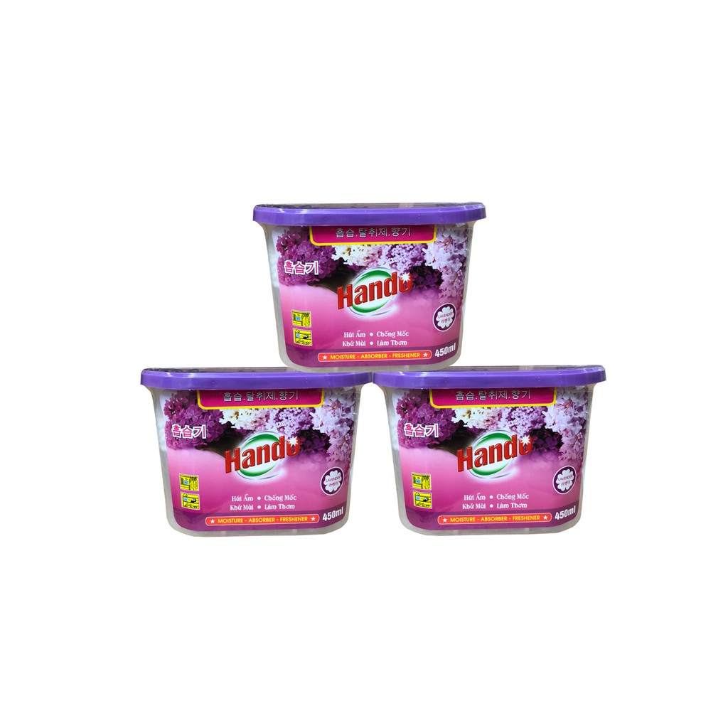 Combo 5 hộp hút ẩm khử mùi ẩm mốc Hando 450ml
