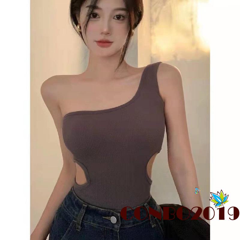 Áo tank top không tay màu sắc đơn giản cho nữ 4 màu lựa chọn