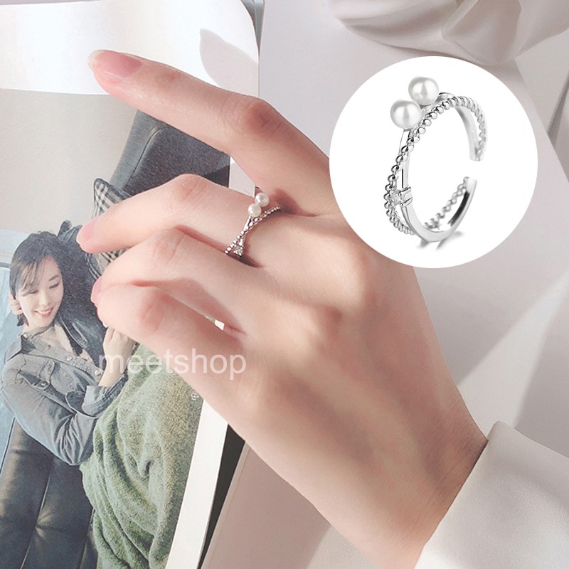 Nhẫn thời trang đính hạt siêu xinh siêu sang